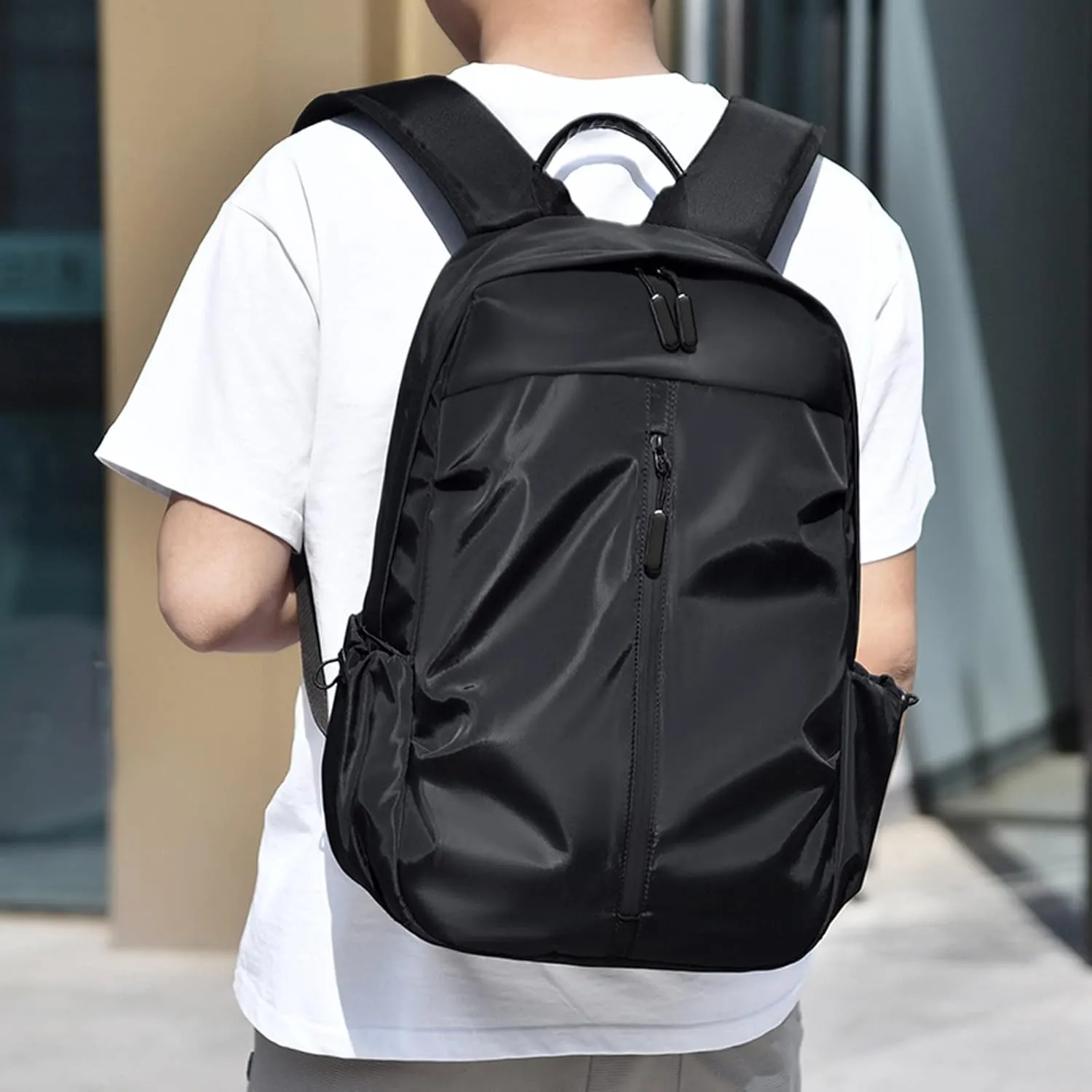 Lightweight Puffer Quilted Travel Backpack Cute Bookbags for College School Travel Multipurpose Design Backpack(Black)