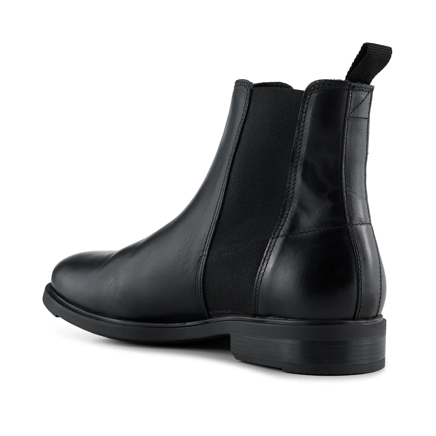 Linea chelsea støvle læder  - BLACK