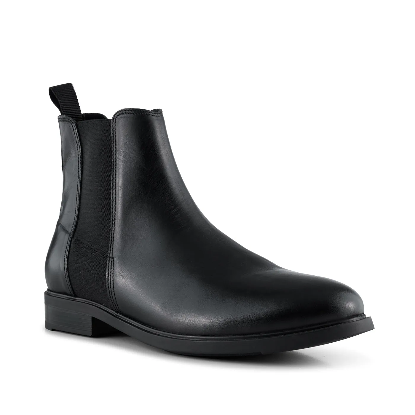 Linea chelsea støvle læder  - BLACK