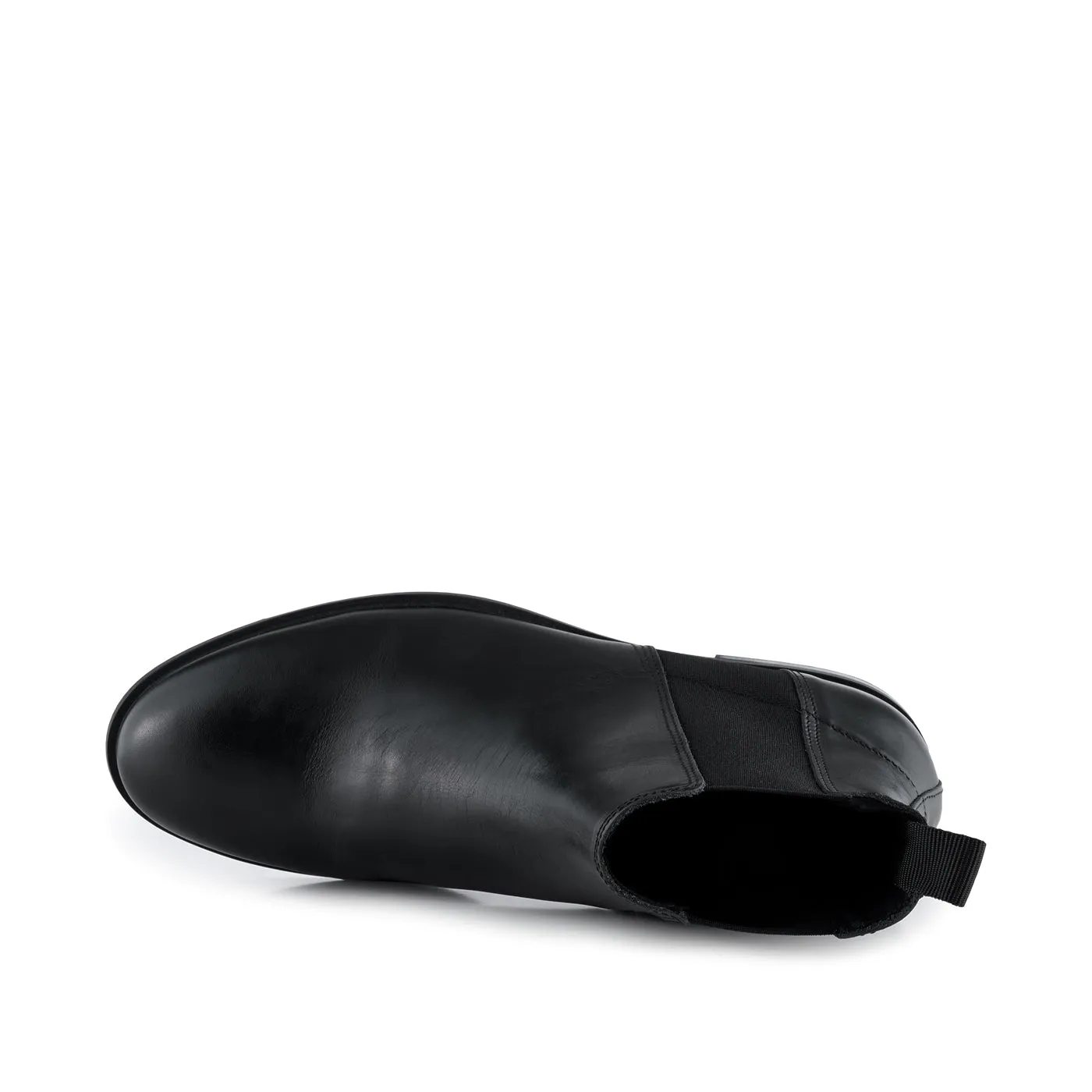 Linea chelsea støvle læder  - BLACK