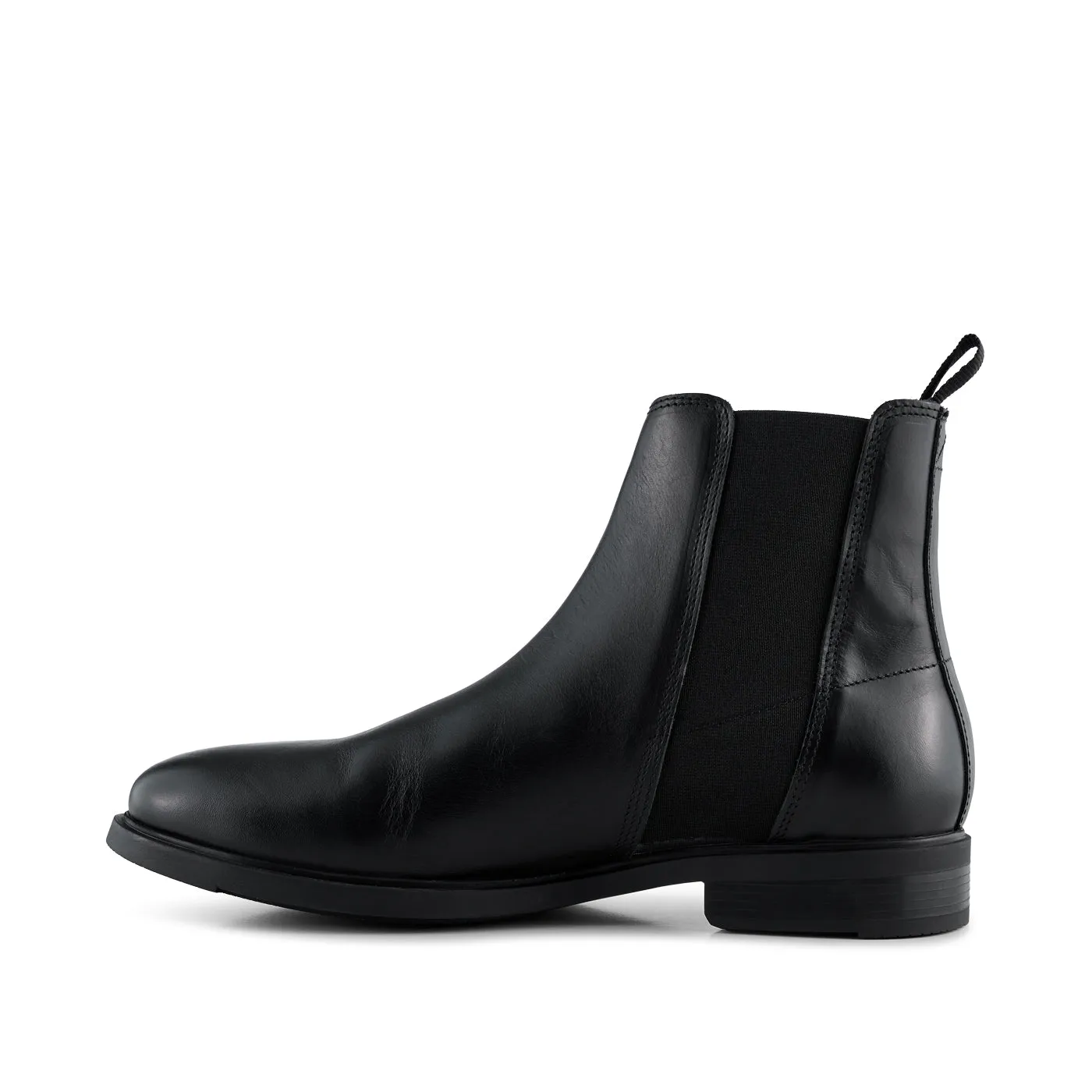 Linea chelsea støvle læder  - BLACK