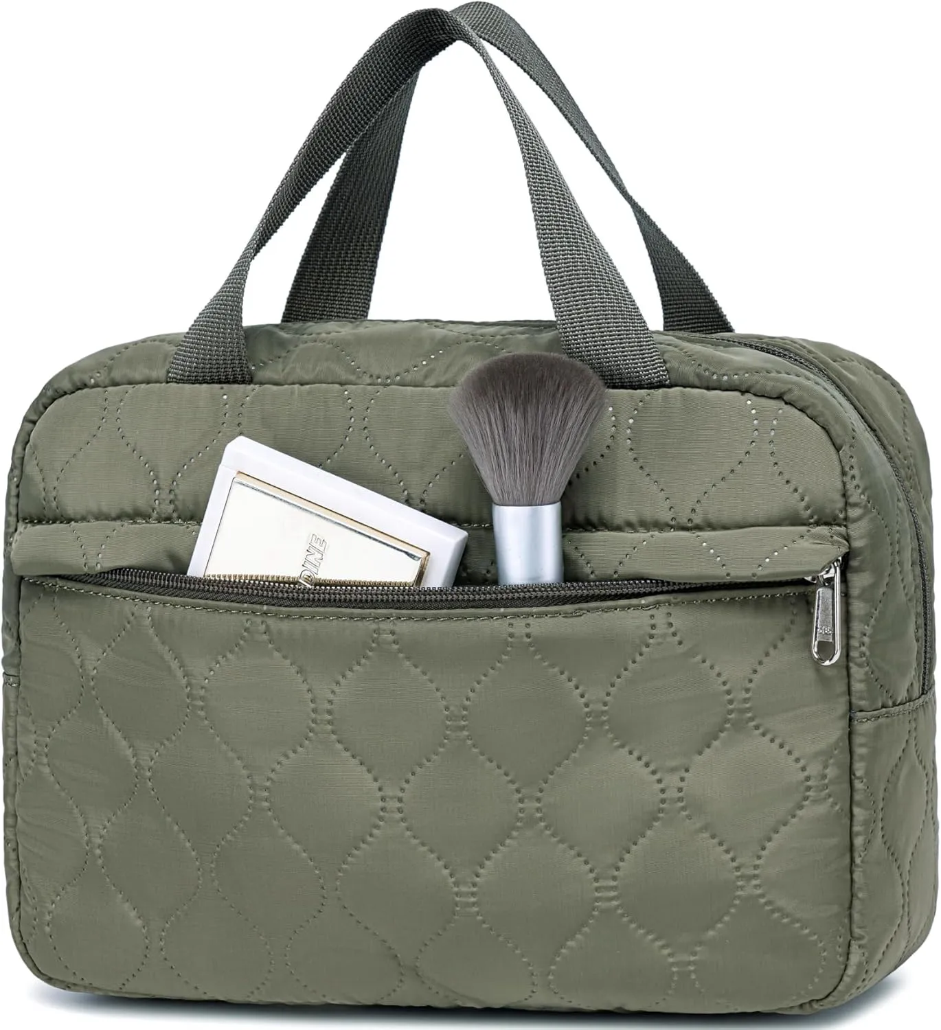 LOIDOU Cosmetic Bag for Women Girls Quilted Makeup Bag for purse Makeup Organizer Bag Zipper Storage Pouch Travel Essentials