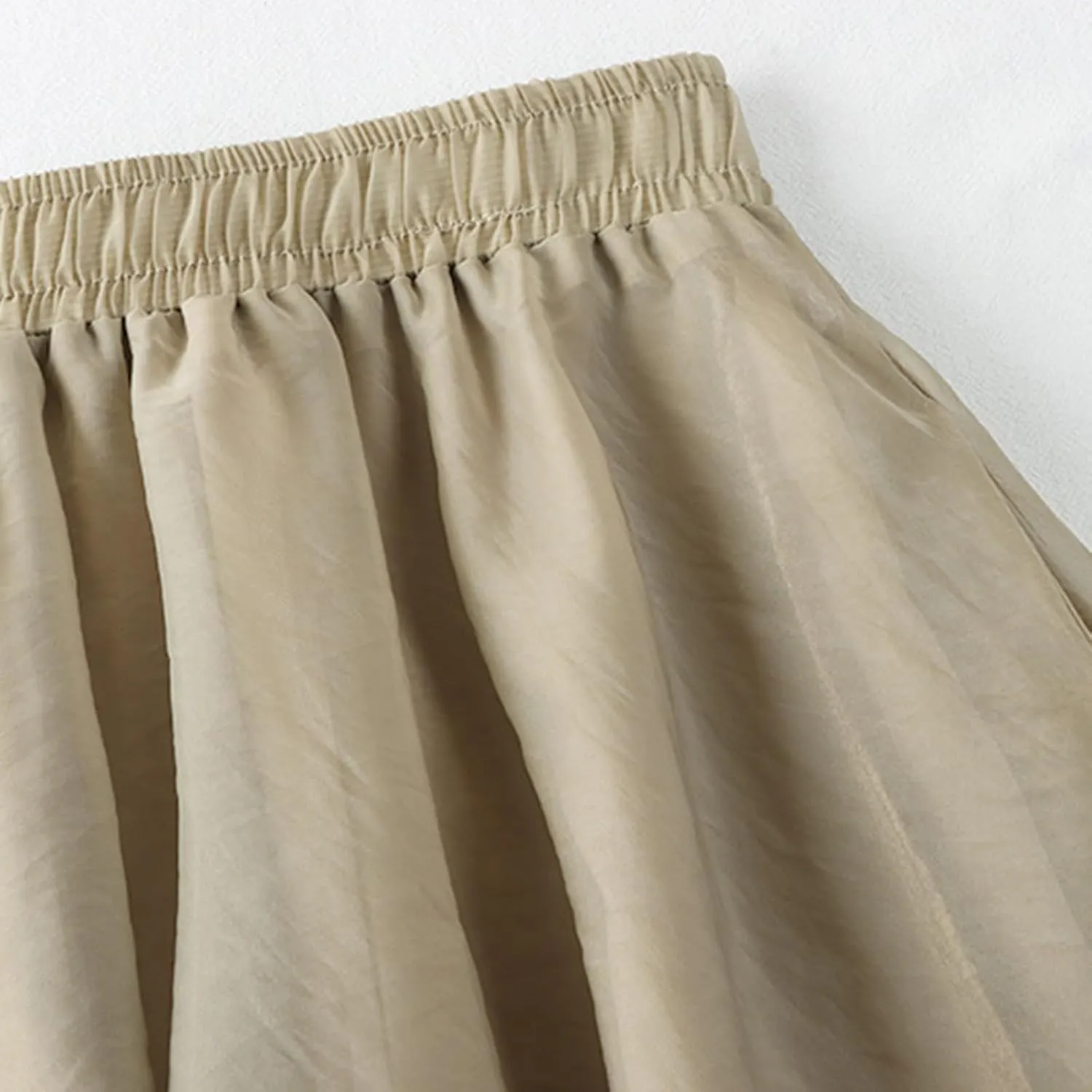 Long Maxi Skirt for Women 2025 Summer Trendy Elastic Waist Layered Skirts Casual Fashion Loose Flowy Beach Skorts