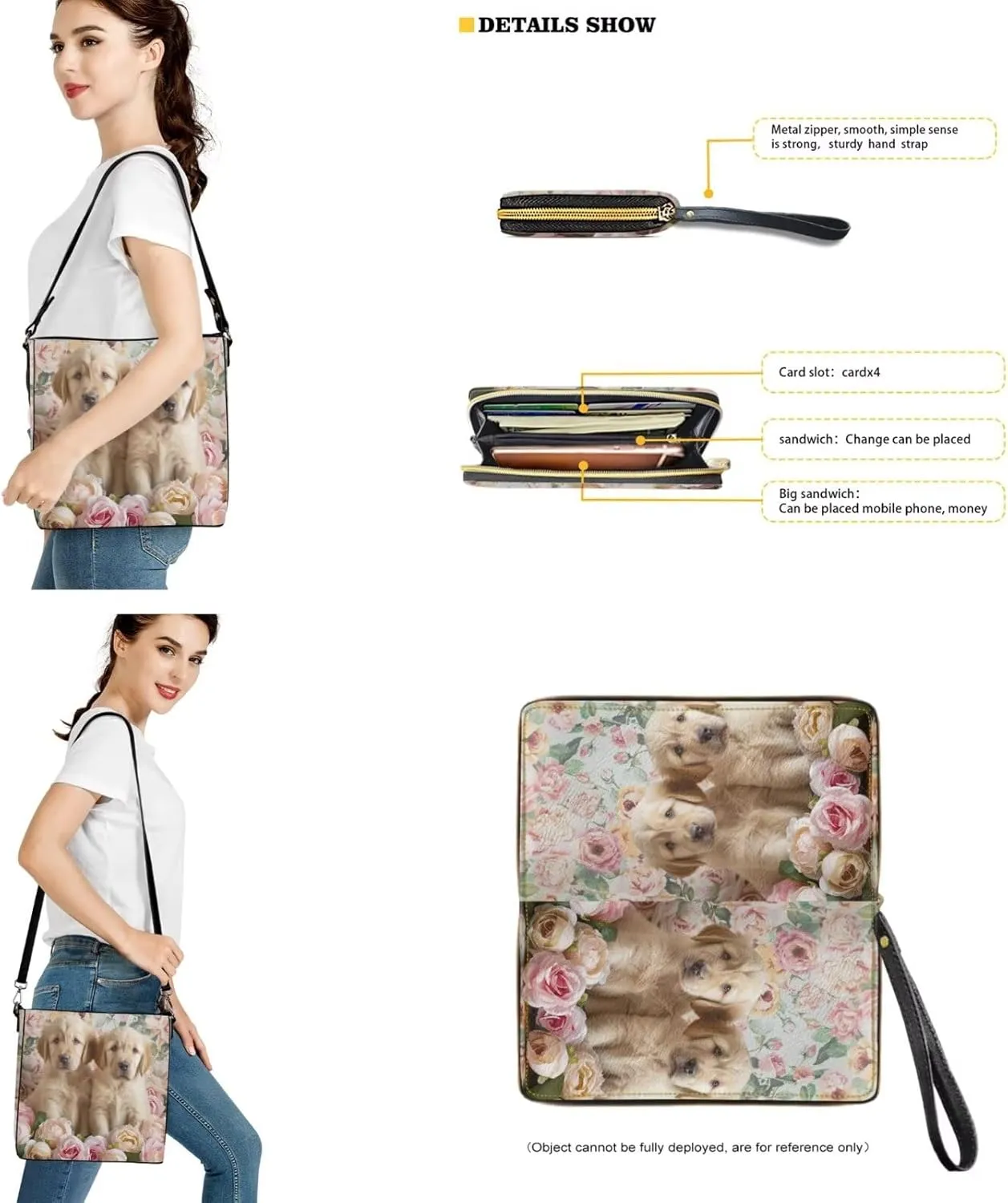 Lotusorchid Leather Bucket Handbags for Women, Crossbody Hobo Handbags Satchel Bag with Matching Wallet Detachable Strap