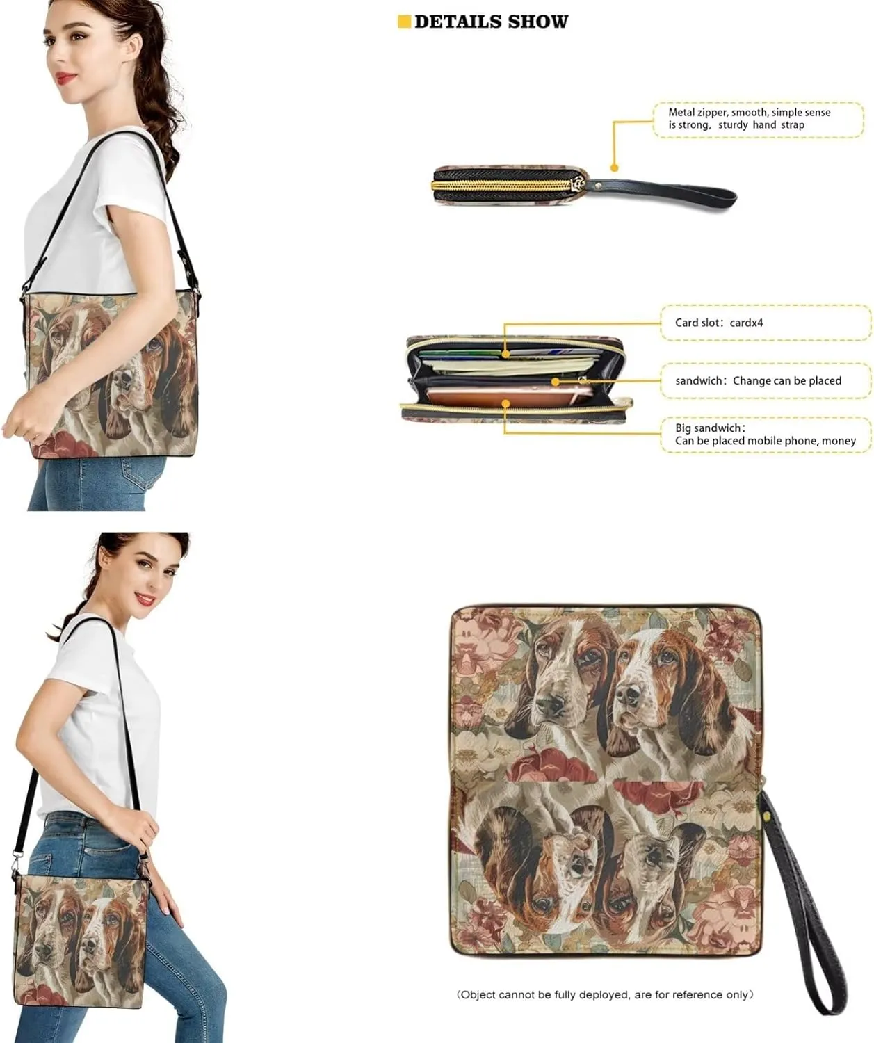 Lotusorchid Leather Bucket Handbags for Women, Crossbody Hobo Handbags Satchel Bag with Matching Wallet Detachable Strap