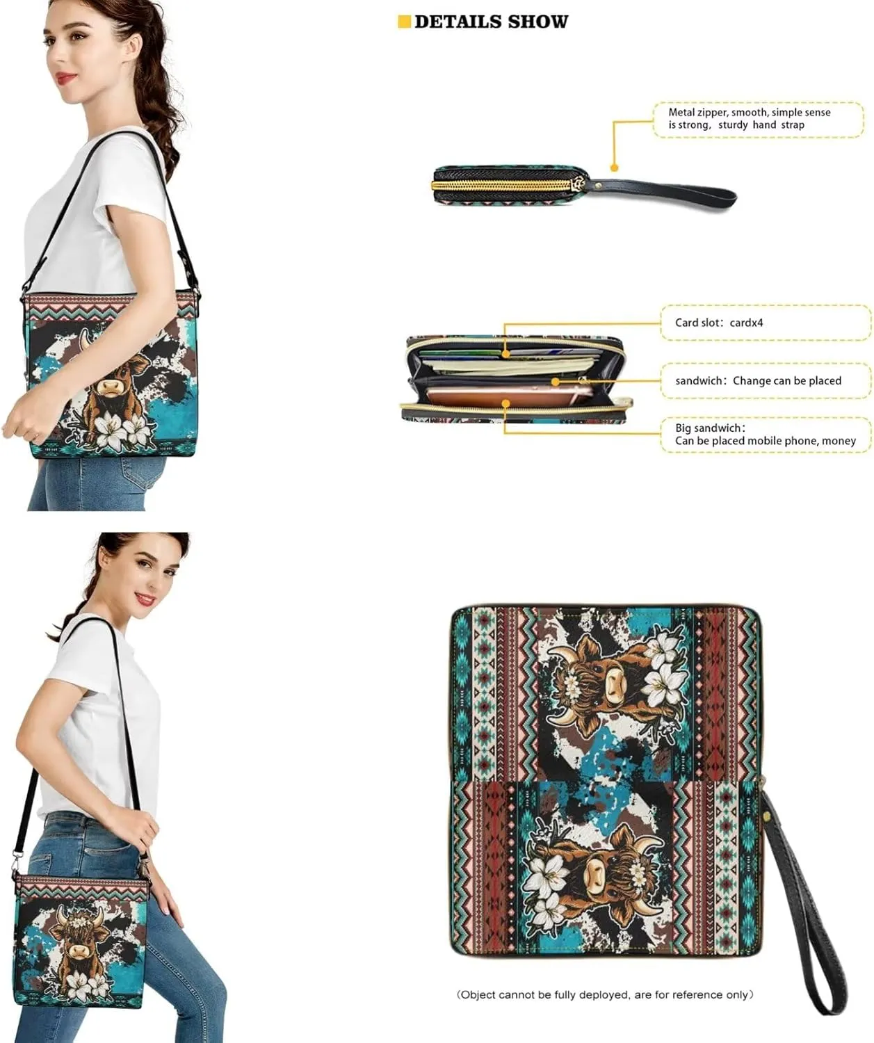 Lotusorchid Leather Bucket Handbags for Women, Crossbody Hobo Handbags Satchel Bag with Matching Wallet Detachable Strap