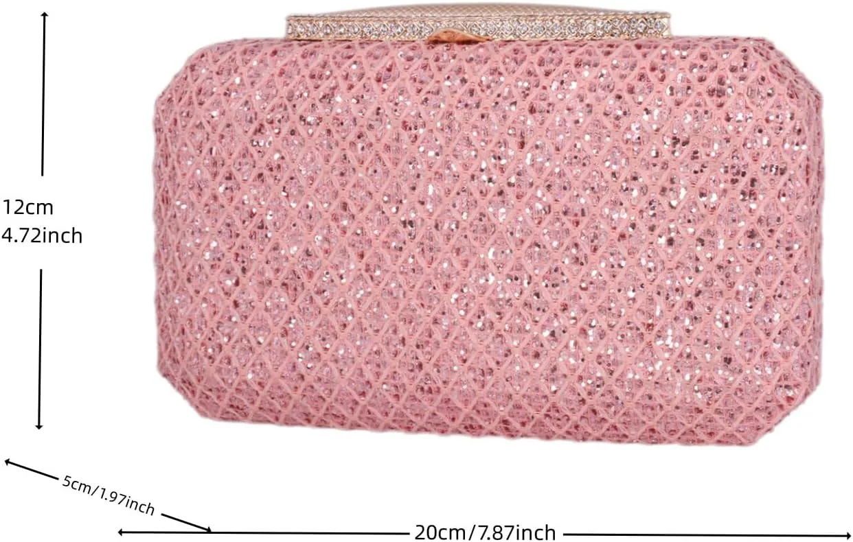 Luxury Designer Clutch Purse for Weddings Women's Handbags Rhinestone Evening Bags