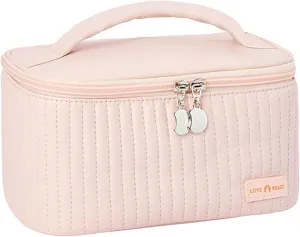 Makeup Bag,PU Leather Waterproof Portable Large Capacity Makeup Organizer Bag,Toiletry Bag,Small Cosmetic Bag,Makeup Bag Organizer for Daughter Girls Gifts Women