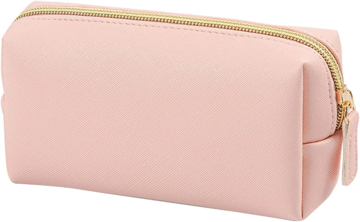 Makeup Bags for Women,Waterproof Large Capacity Portable PU Leather Small Makeup Pouch,Toiletry Bag,Travel Cosmetic Bag,Small Makeup Bag for Daughter Girls Gifts Women