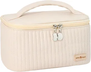 Makeup Bag,Waterproof Large Capacity PU Leather Portable Makeup Bag Organizer,Travel Toiletry Bag,Cosmetic Bags,Travel Makeup Bag for Girls Gifts Daughter Women