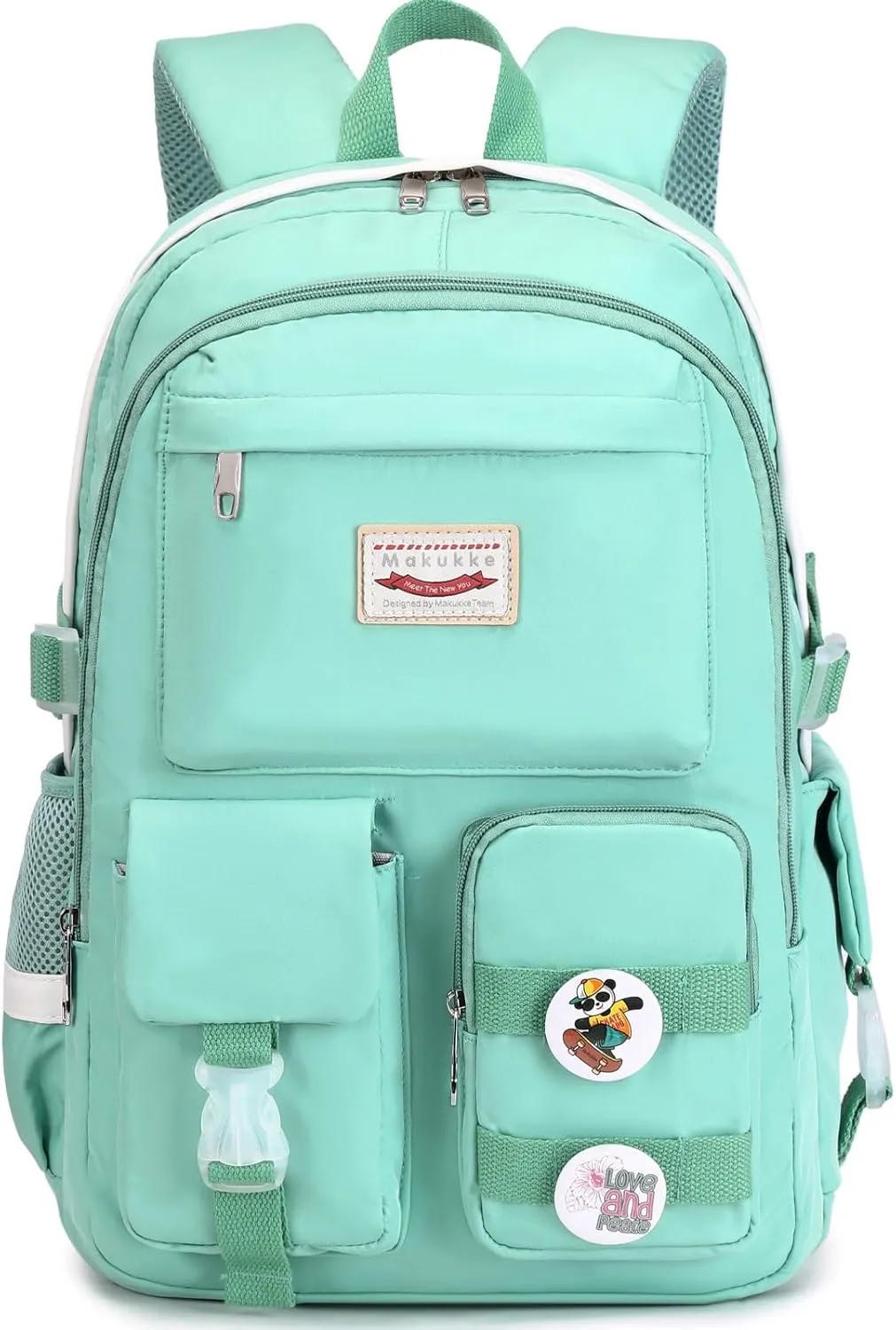Makukke School Backpacks for Teen Girls - Laptop Backpacks 15.6 Inch College Cute Bookbag Anti Theft Women Casual Daypack,Green Backpack