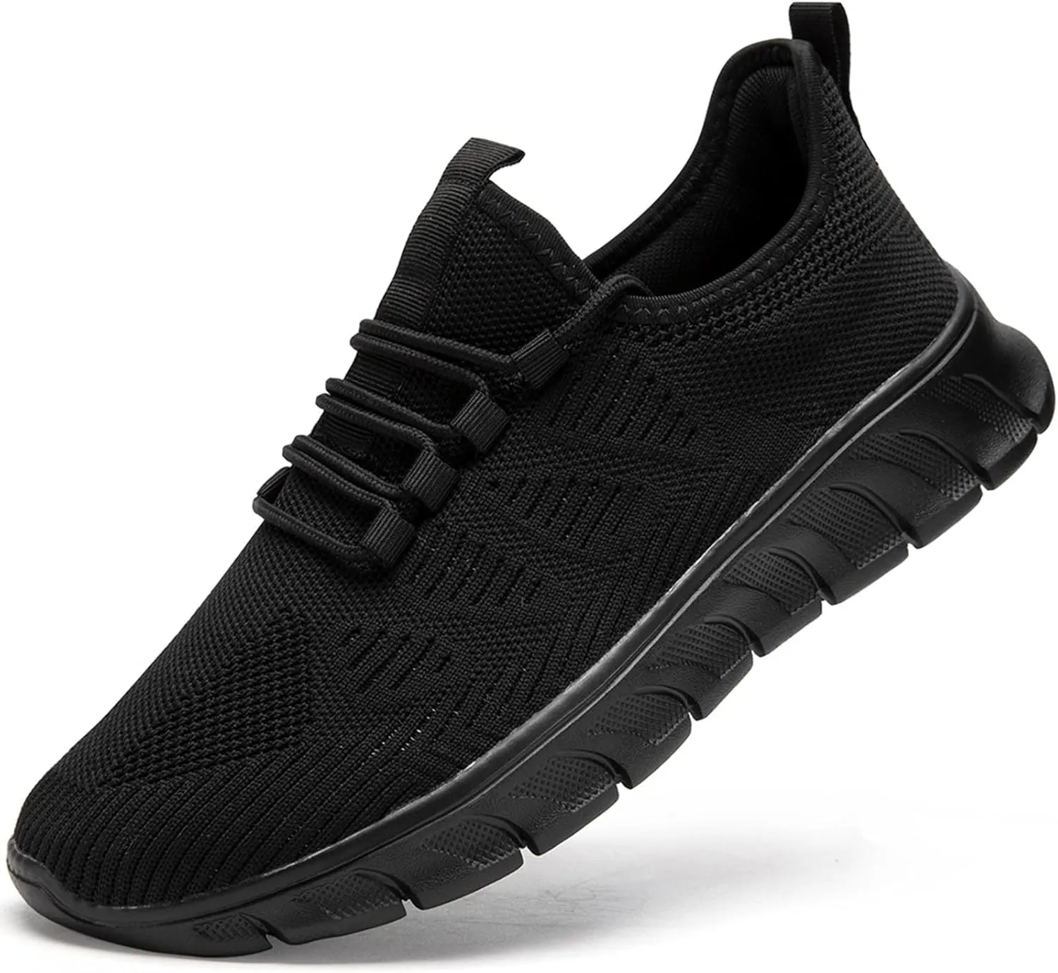 Men Tennis Shoes Running - Gym Sneakers Shoes Walking Workout Non Slip Walking Athletic Slip on Breathable Mesh Comfortable Lightweight Casual Sports Black 11