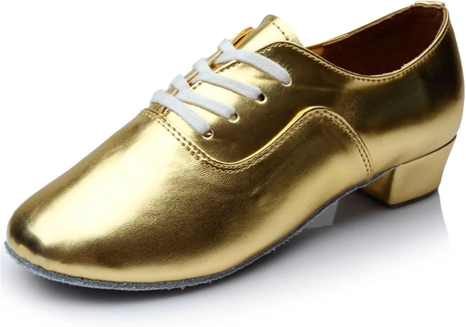 Men's Latin Dance Shoes Men's Latin Shoes Ballroom Tango Jazz Dance Shoes Performance Show Soft Leather Sole Modern Square Shoes