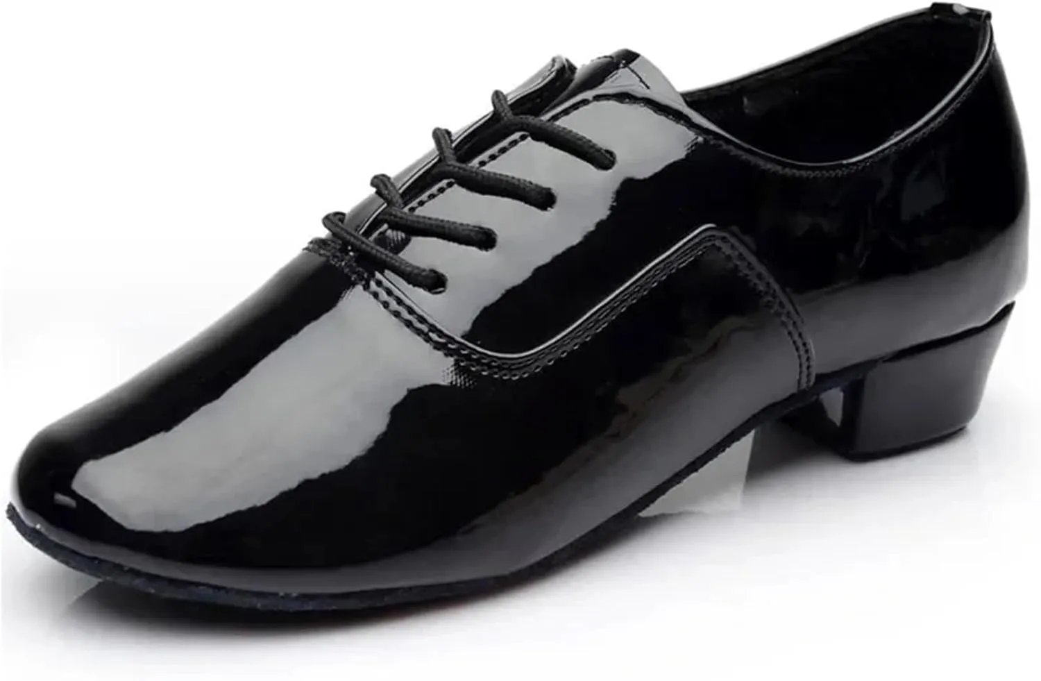 Men's Latin Dance Shoes Men's Latin Shoes Ballroom Tango Jazz Dance Shoes Performance Show Soft Leather Sole Modern Square Shoes