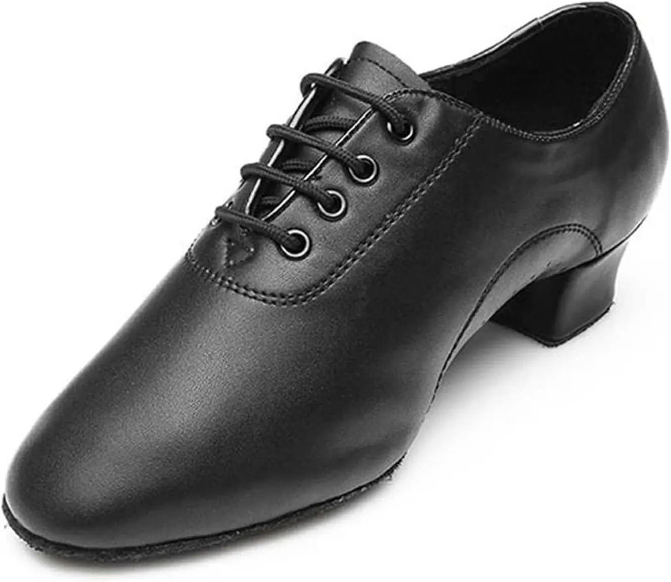 Men's Latin Dance Shoes Men's Latin Shoes Ballroom Tango Jazz Dance Shoes Performance Show Soft Leather Sole Modern Square Shoes