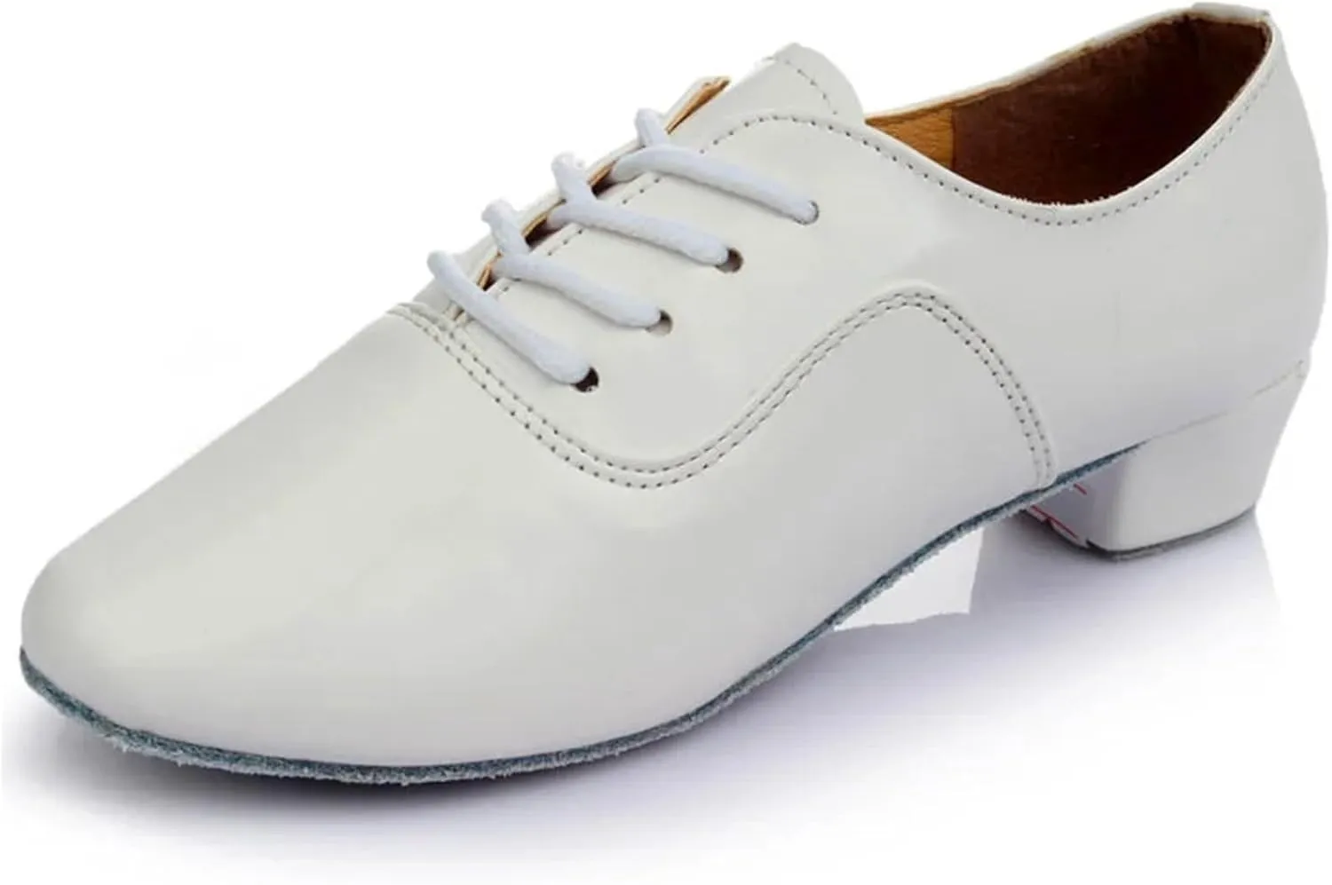 Men's Latin Dance Shoes Men's Latin Shoes Ballroom Tango Jazz Dance Shoes Performance Show Soft Leather Sole Modern Square Shoes