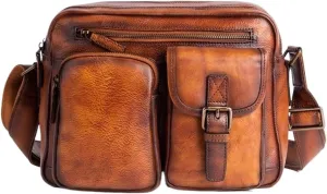 Mens Messenger Shoulder Bags Briefcases Genuine Leather Casual Daypacks Waist Packs Travel Bags Luggage Bags