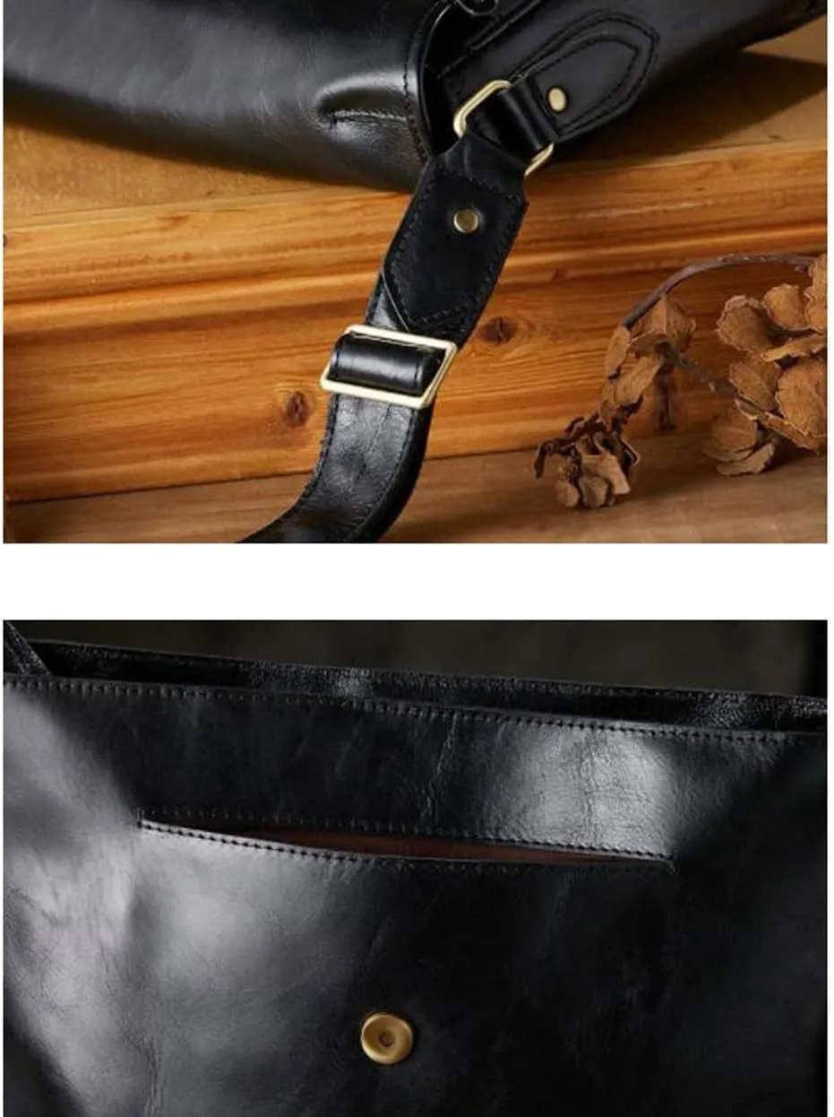 Mens Messenger Shoulder Bags Waist Packs Crossbody Bags Genuine Leather Casual Daypacks Briefcases Travel Bags