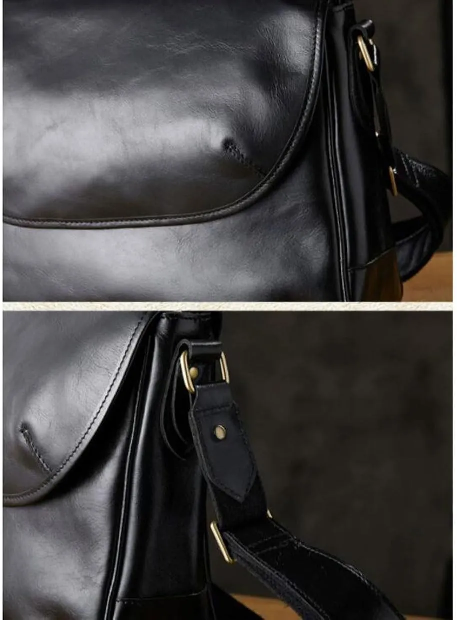 Mens Messenger Shoulder Bags Waist Packs Crossbody Bags Genuine Leather Casual Daypacks Briefcases Travel Bags