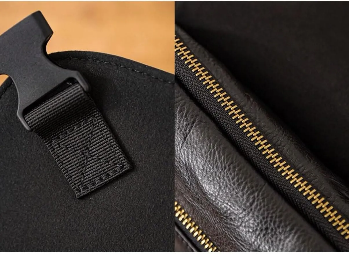 Mens Waist Packs Messenger Shoulder Bags Genuine Leather Casual Daypacks Crossbody Bags Travel Bags Briefcases