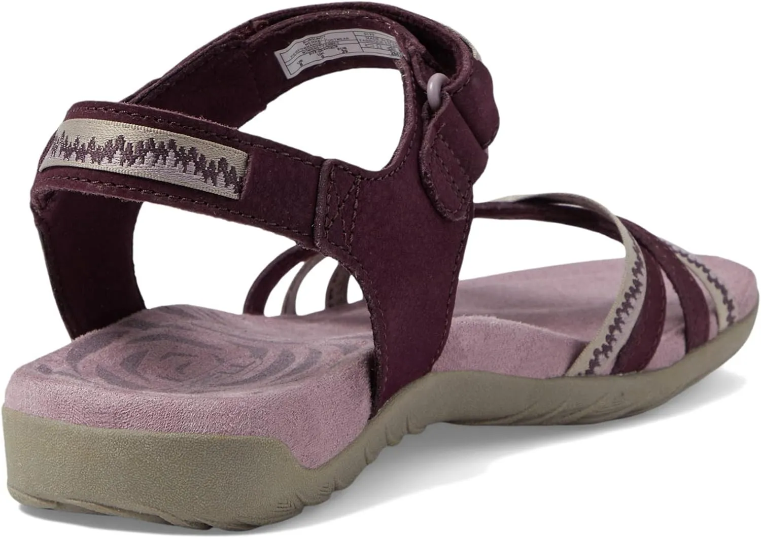 Merrell Terran 3 Cush Cross Sandals for Women - Nubuck Leather, Webbing Upper, and Hook-Loop Closure