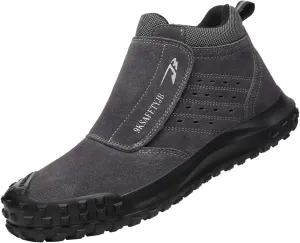 Micoklinlin Steel Toe Welding Shoes for Men Anti-Scald Safety Shoes for Work Breathable Non-Slip Puncture Proof Work Boots