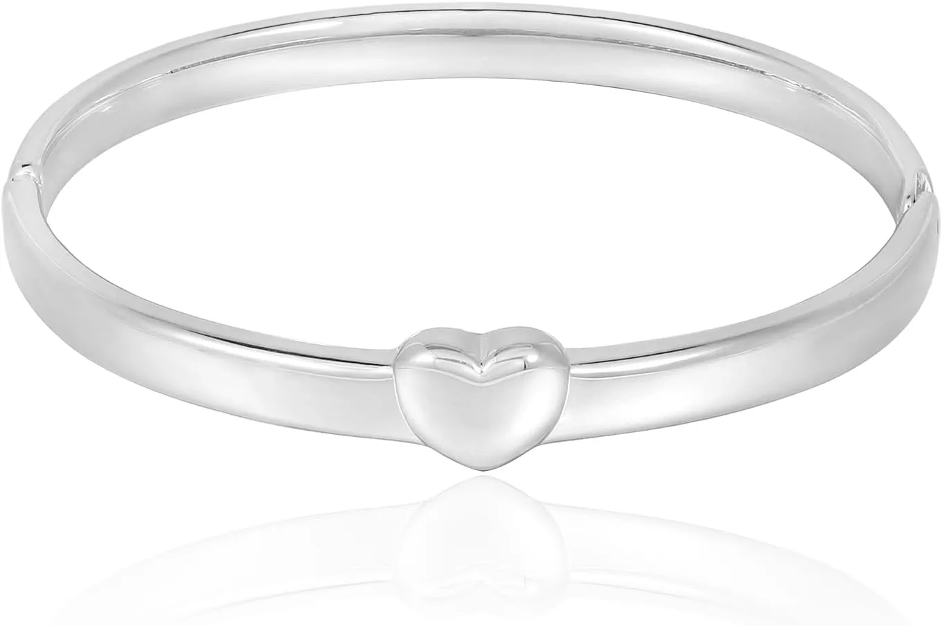 MILAKOO Heart Teardrop Stainless Steel Bangle Bracelet for Women Twist Eternity Love Chunky Cuff Valentine's Gifts