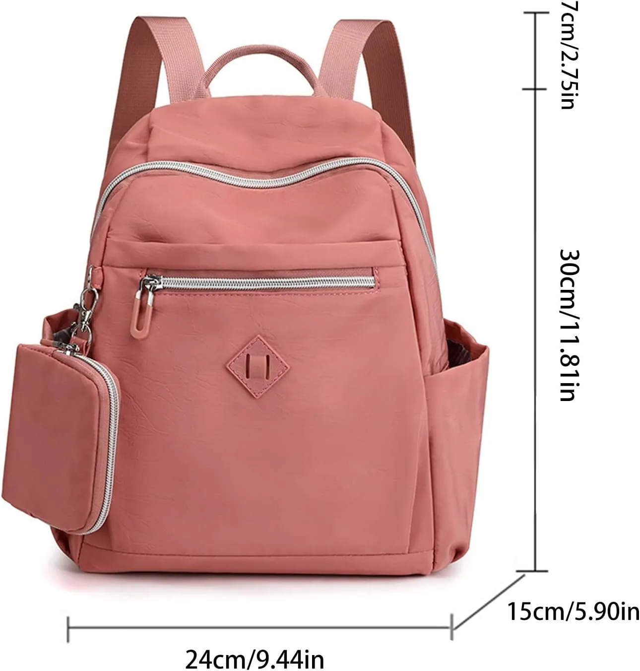 Mini Backpack Purse for Women Convertible Shoulder Bags with Wristlet for Work College Womens Purses Medium Size