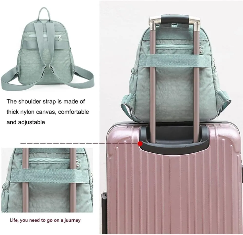 Mini Nylon Backpacks for Women Small Backpack Purse Lightweight Backpacks Mini Casual Travel Daypack (Small Backpack - A Style Purple)