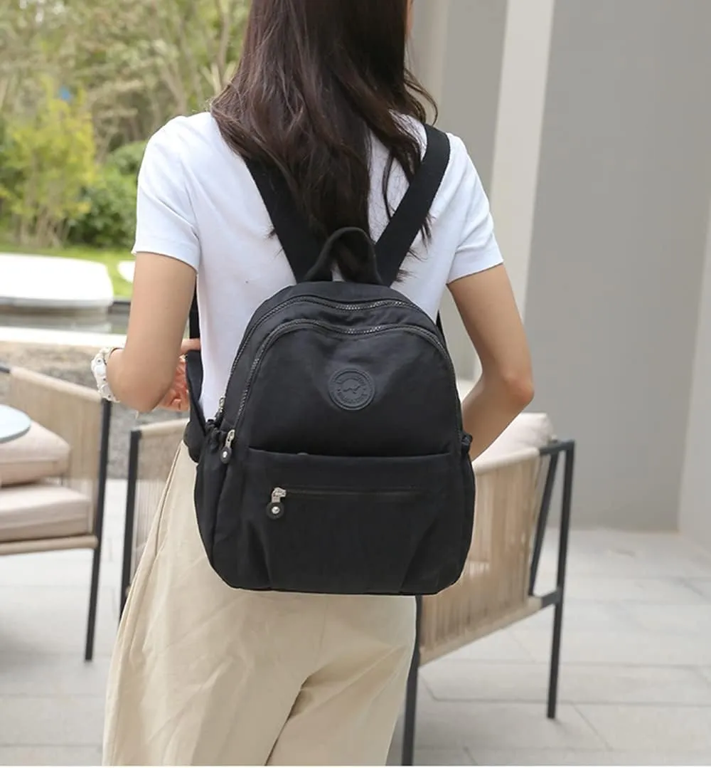 Mini Nylon Backpacks for Women Small Backpack Purse Lightweight Backpacks Mini Casual Travel Daypack (Small Backpack - A Style Purple)