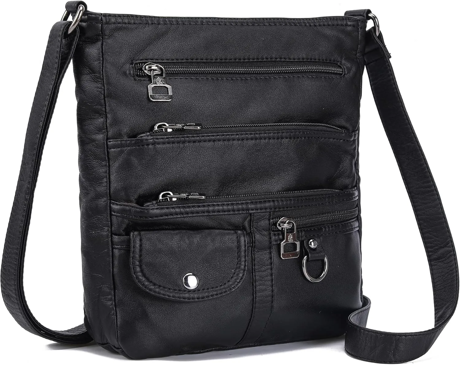 MINICAT Crossbody Purses for Women Multi Pocket Crossbody Bag Soft Leather Cross Body bag for Woman Small Shoulder Bags
