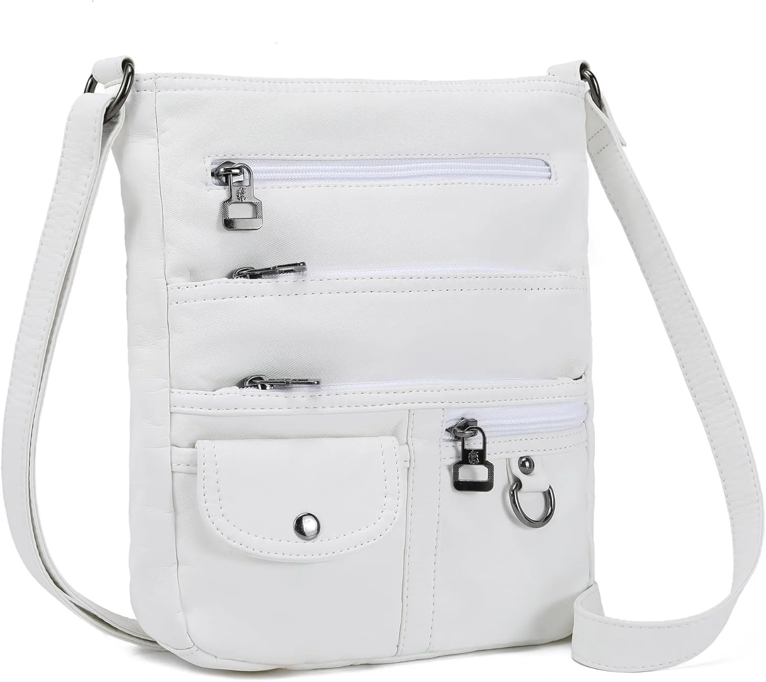 MINICAT Crossbody Purses for Women Multi Pocket Crossbody Bag Soft Leather Cross Body bag for Woman Small Shoulder Bags
