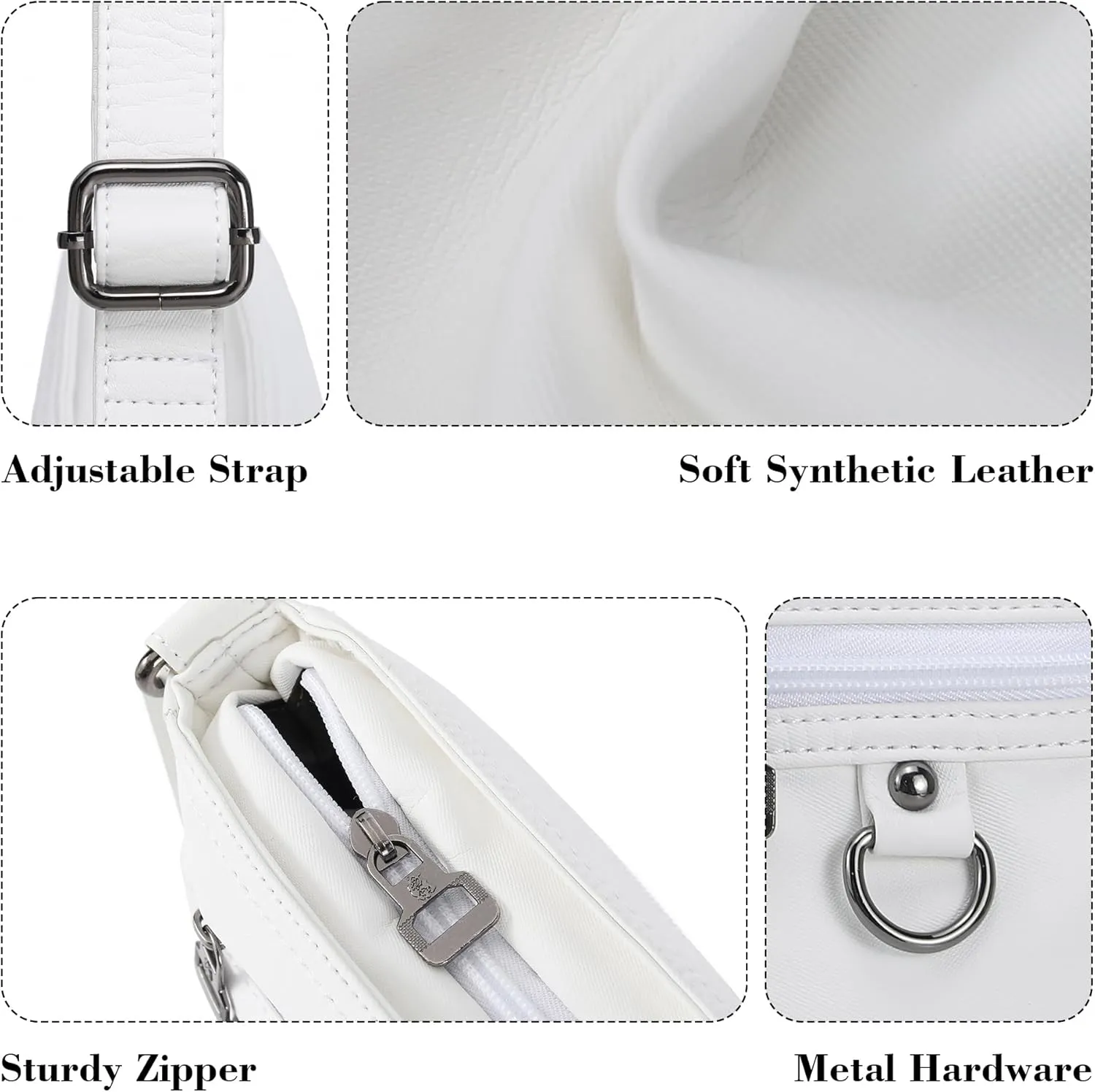 MINICAT Crossbody Purses for Women Multi Pocket Crossbody Bag Soft Leather Cross Body bag for Woman Small Shoulder Bags