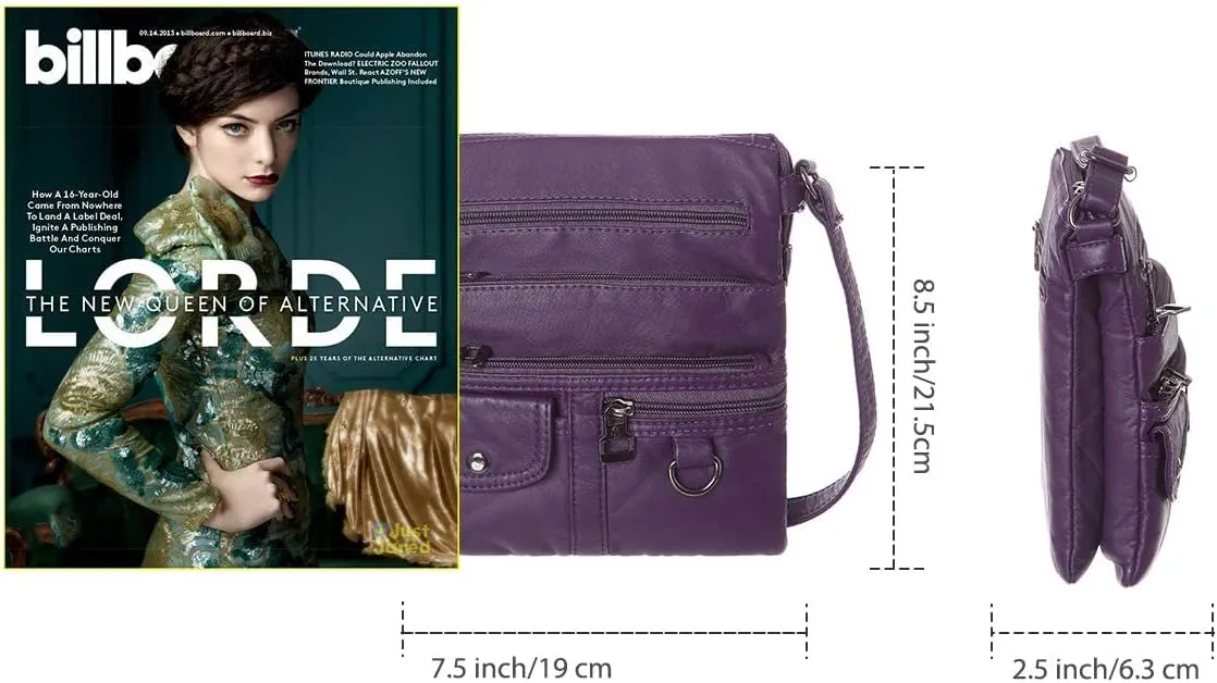 MINICAT Crossbody Purses for Women Multi Pocket Crossbody Bag Soft Leather Cross Body bag for Woman Small Shoulder Bags