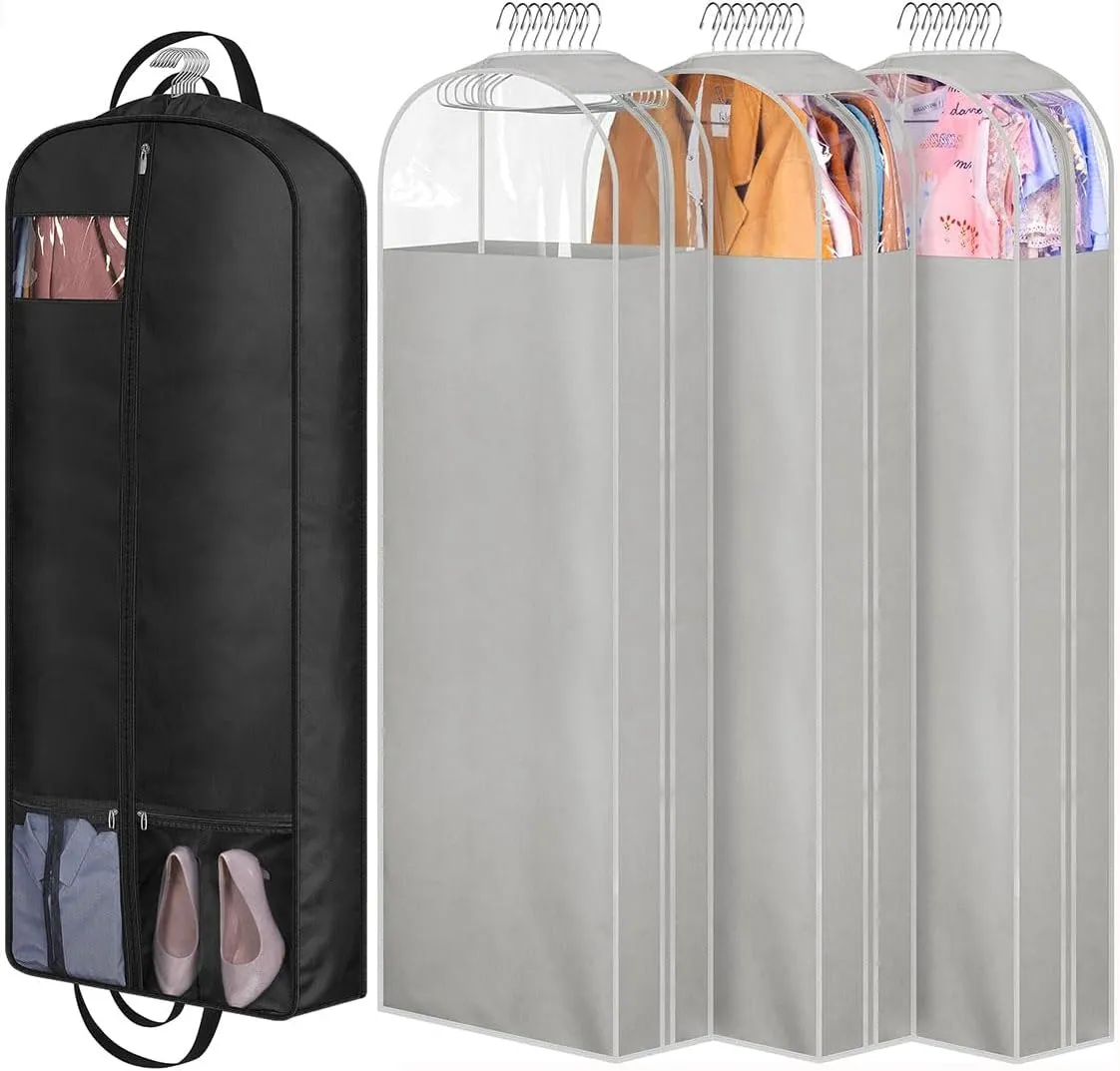 MISSLO 54" Long Garment Bags   10" Gusseted Garment Bags