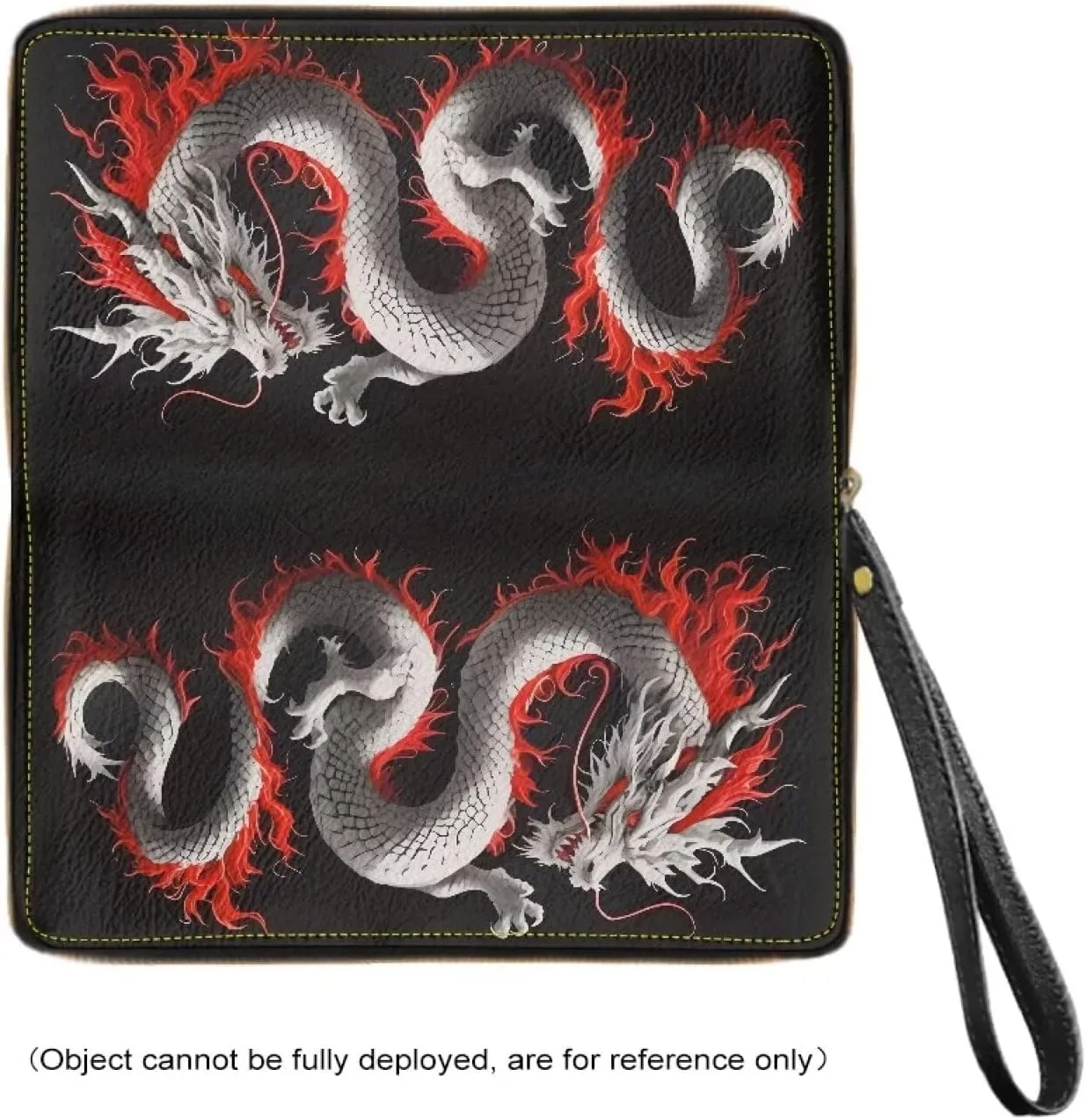 Mumeson Asian Dragon PU Leather Wallet for Men, Portable Clutch Coin Purse with Zipper Wristlet Coin Case Wallet Casual Travel Mini Handbags