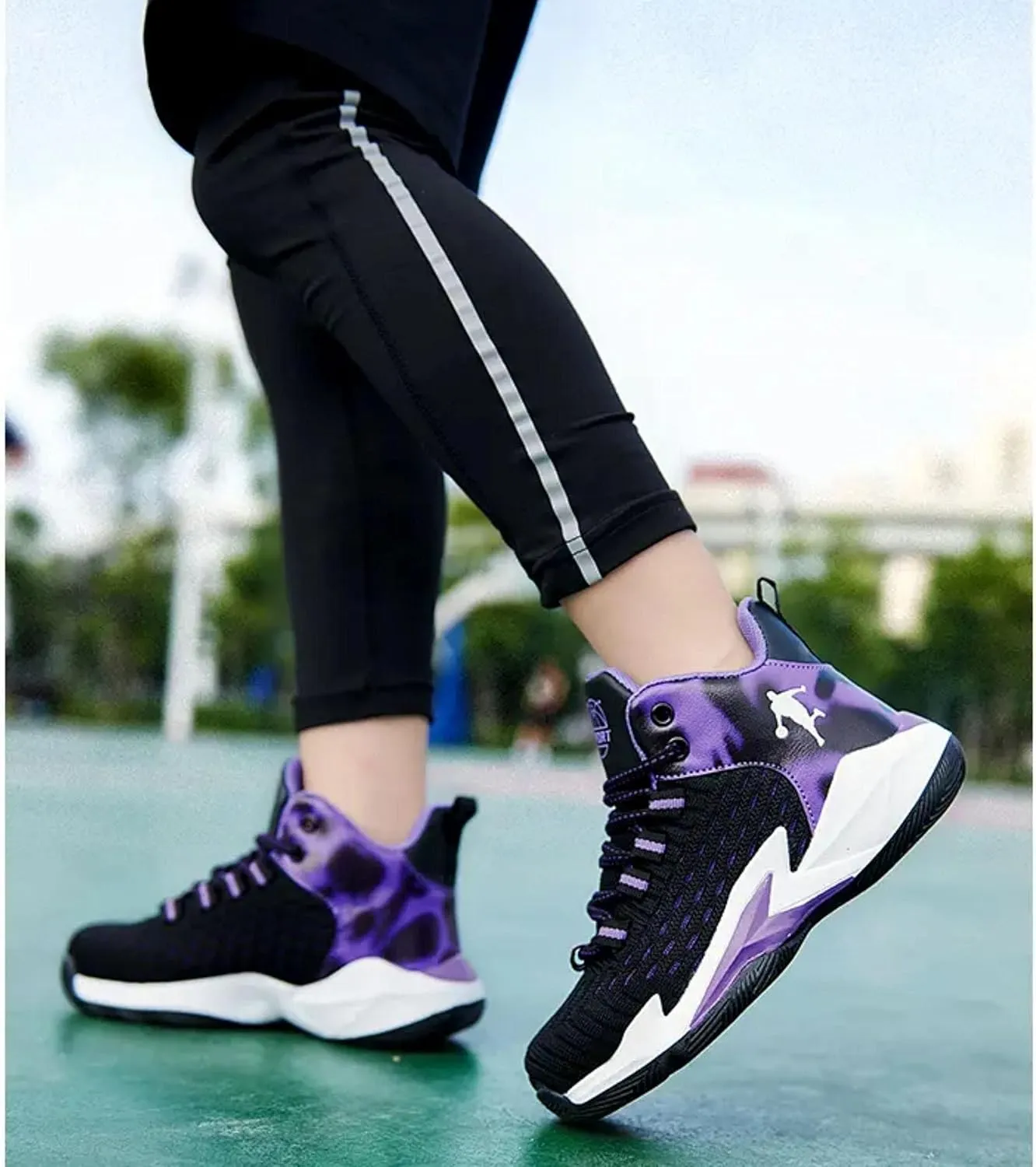 New Breathable Woven net Basketball Shoes