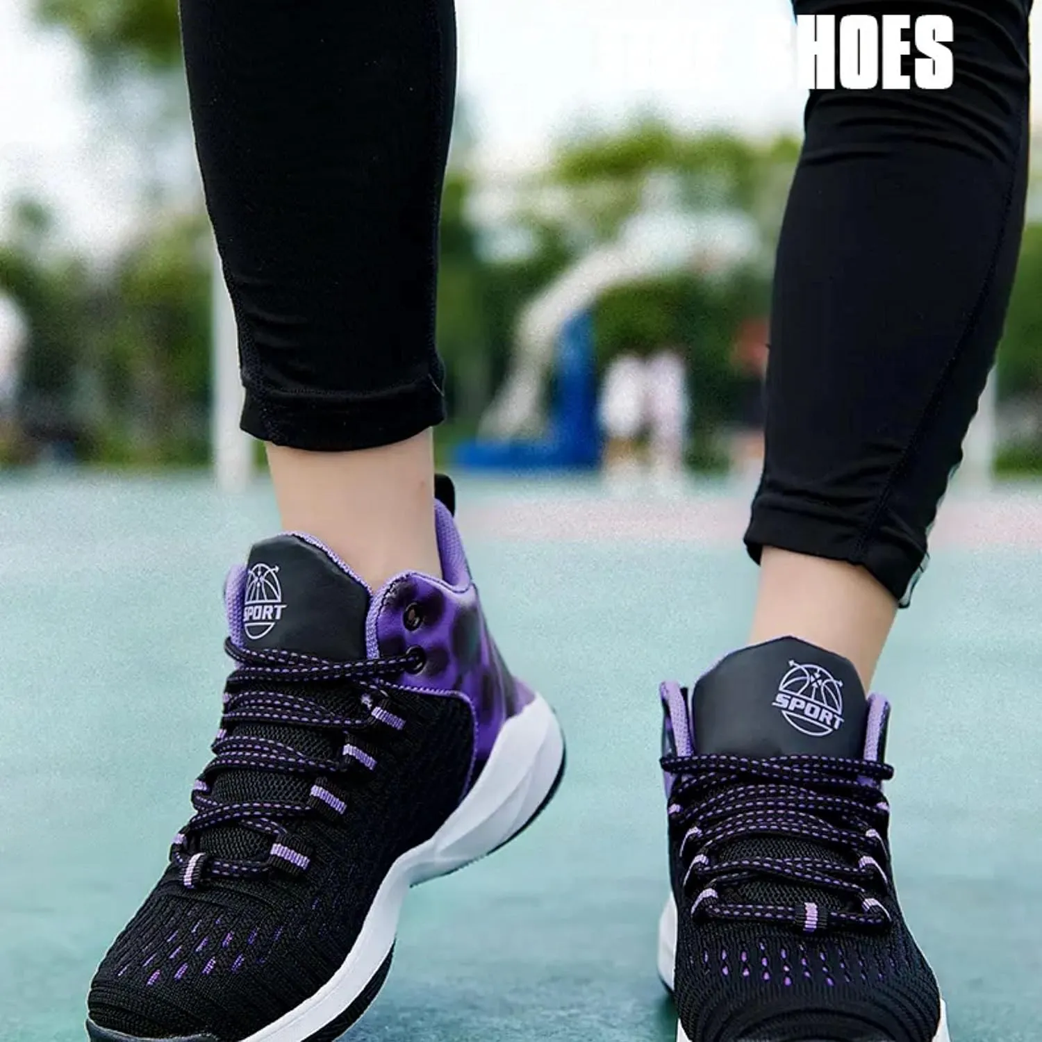 New Breathable Woven net Basketball Shoes