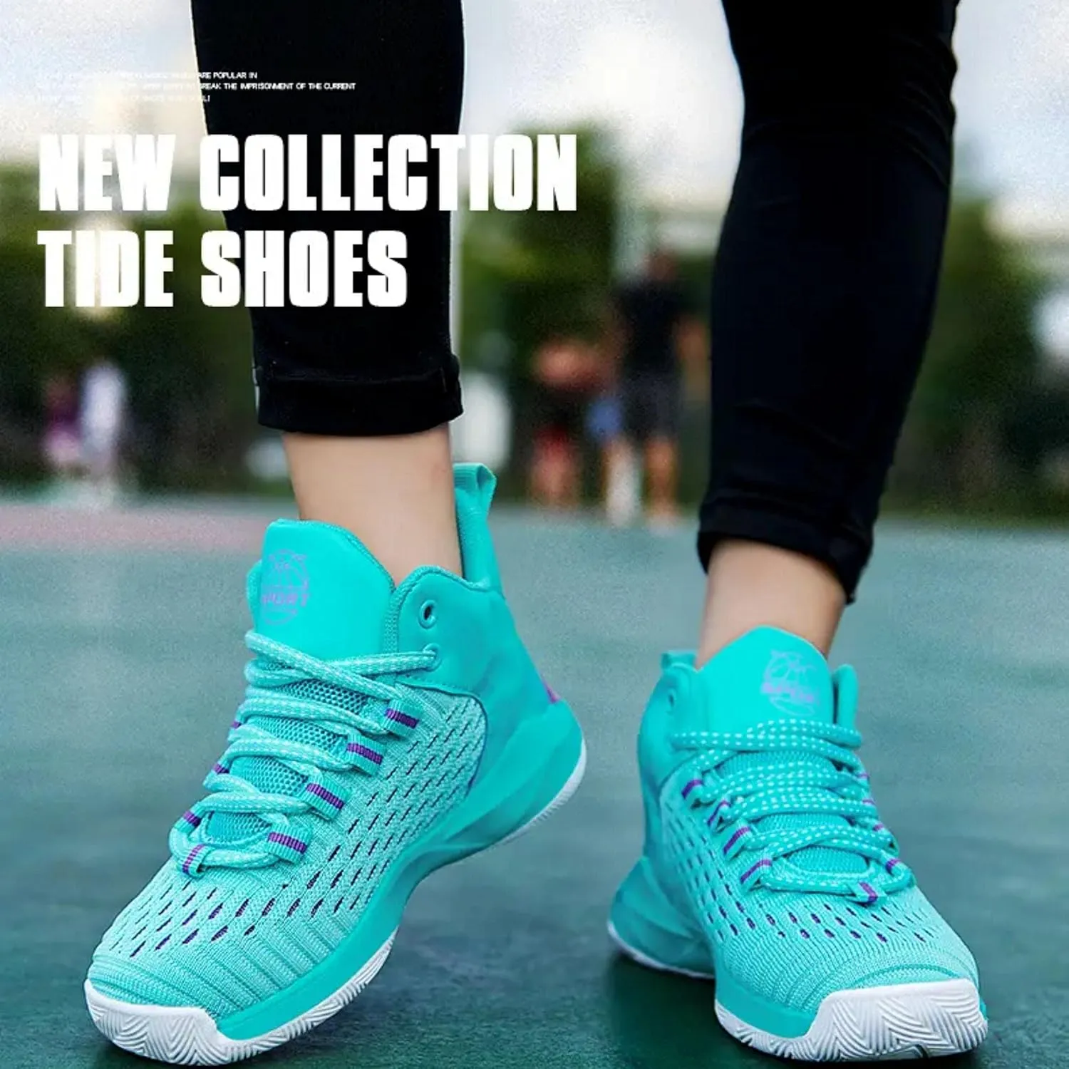 New Breathable Woven net Basketball Shoes