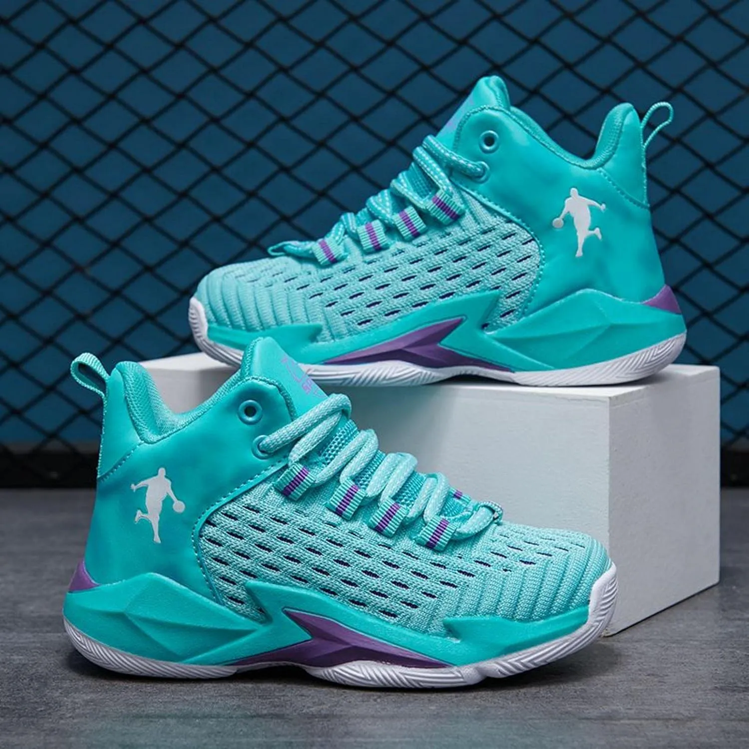 New Breathable Woven net Basketball Shoes