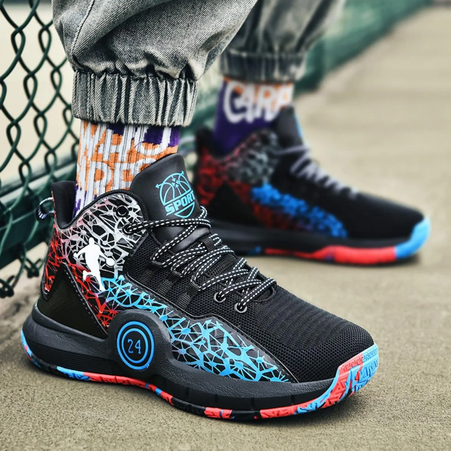 New Flying Woven Fashion Basketball Shoes