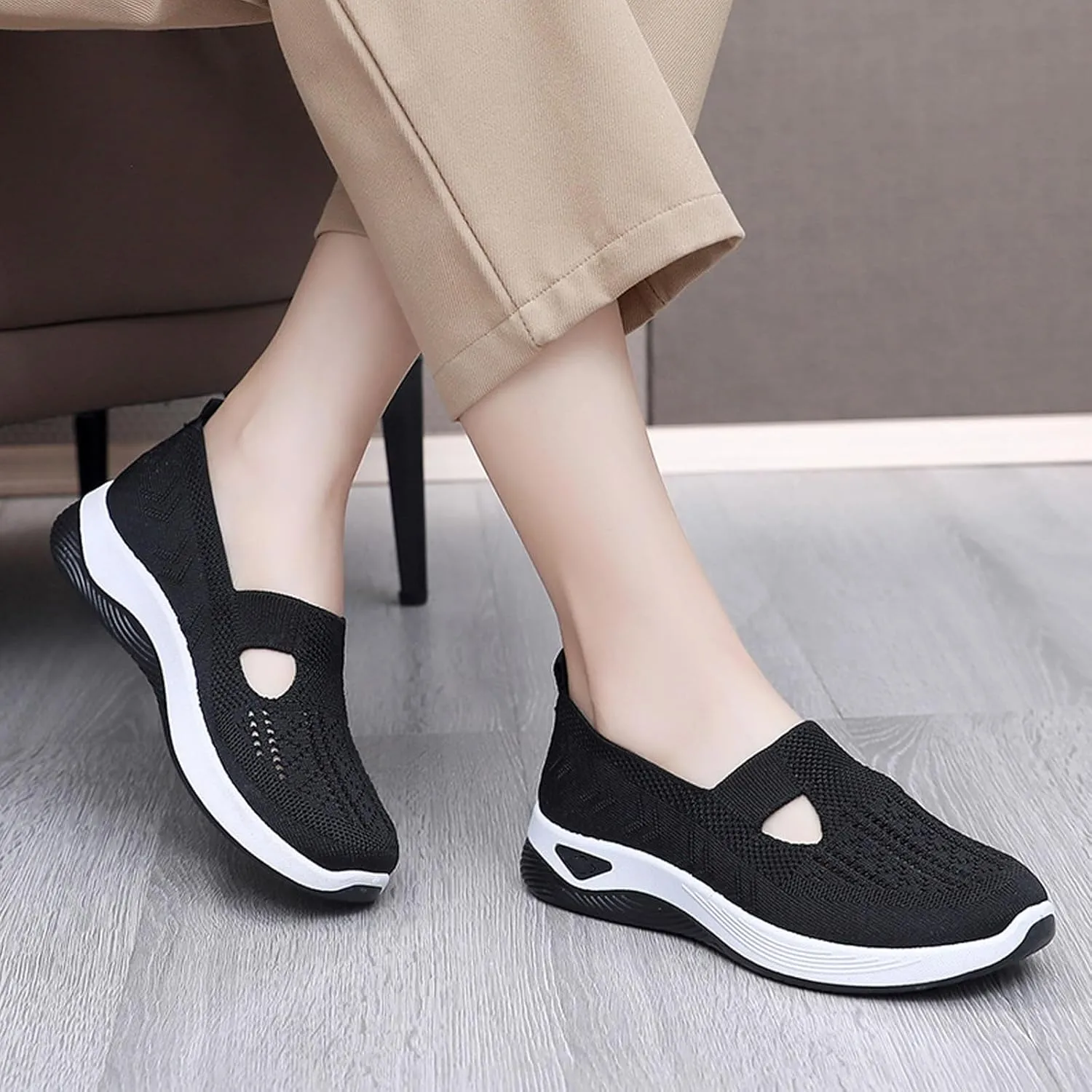 Orthopedic All-Day Comfort Sneakers, Selleren Orthopedic Shoe,Women's Casual Breathable Slip On Orthopaedic Walking Sneakers, Orthopedics Shoes for Women, Nurse Shoes Arch Support Sneakers