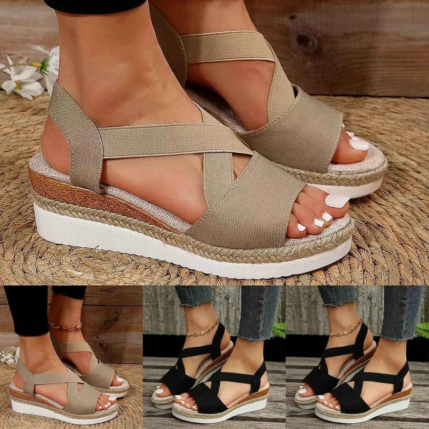 Orthopedic Sandals for Women Dressy Comfortable Wide Width Summer Walking Sandals with Arch Support Orthotic Slides Shoes