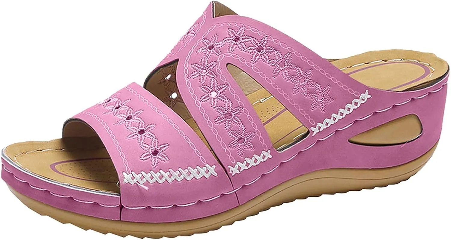 Orthopedic Sandals for Women, Women Dressy Summer Comfortable Sandals Wedge Sandals Arch Support Flip Flops Sandals