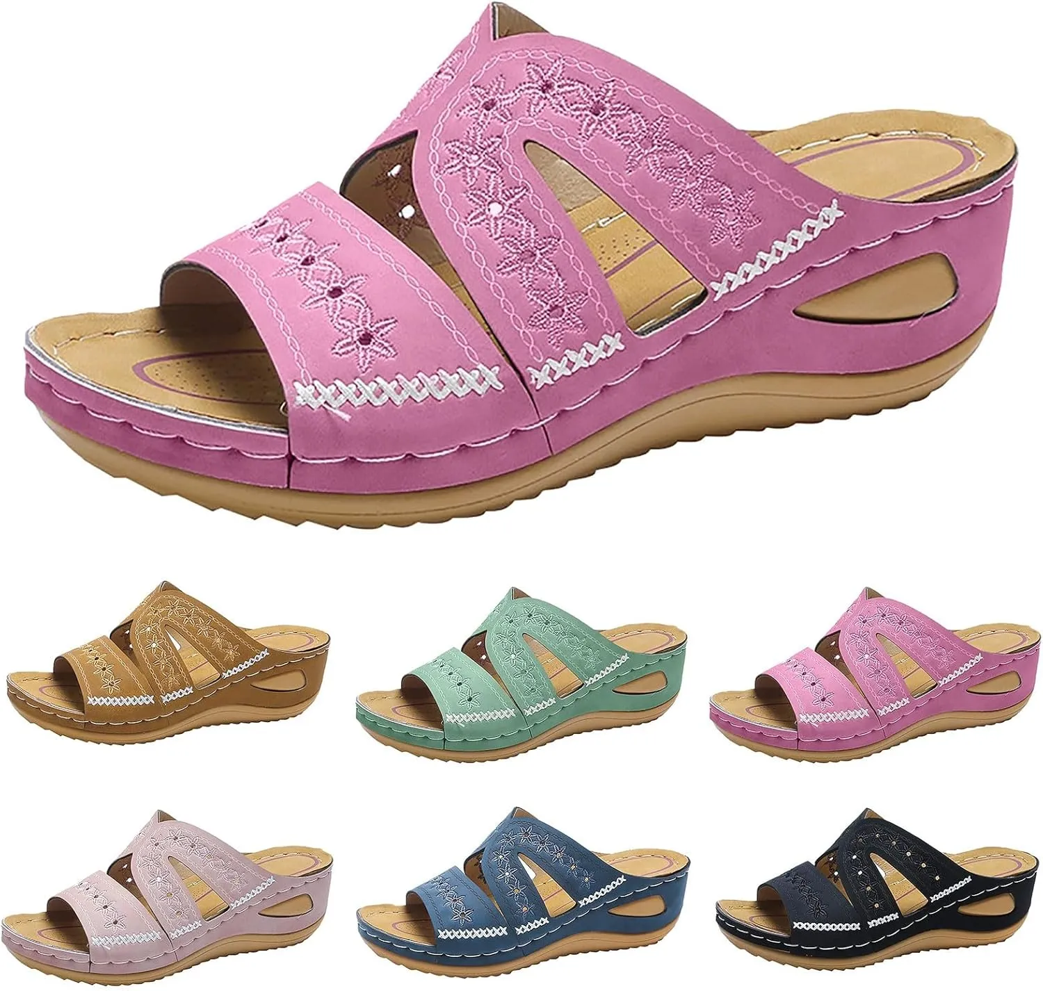 Orthopedic Sandals for Women, Women Dressy Summer Comfortable Sandals Wedge Sandals Arch Support Flip Flops Sandals