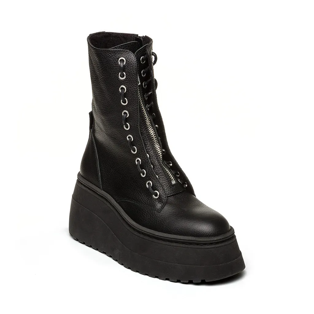 Pearl Bootie BLACK LEATHER