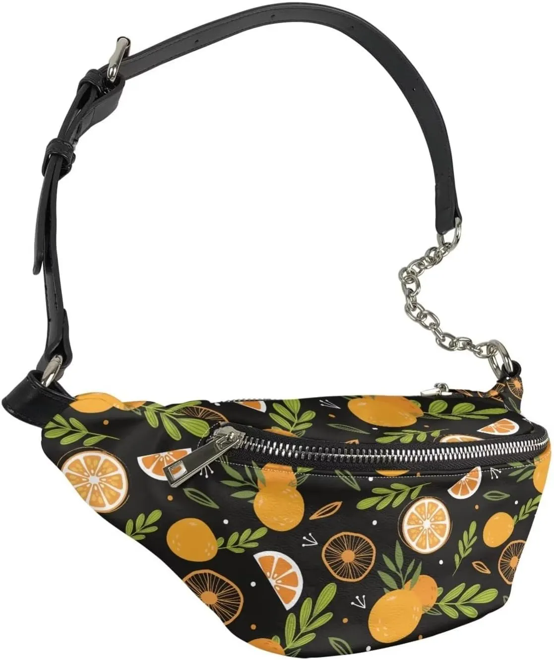 Pineapple Waist Pack Bag Portable PU Ladies Handbags Cross Body Running Travel Belt Cell Phone Purses Travel Pouch for Dating, Working, Traveling, Camping,Sports