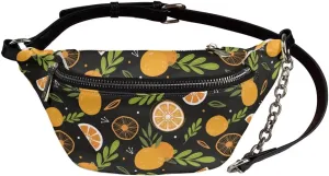 Pineapple Waist Pack Bag Portable PU Ladies Handbags Cross Body Running Travel Belt Cell Phone Purses Travel Pouch for Dating, Working, Traveling, Camping,Sports