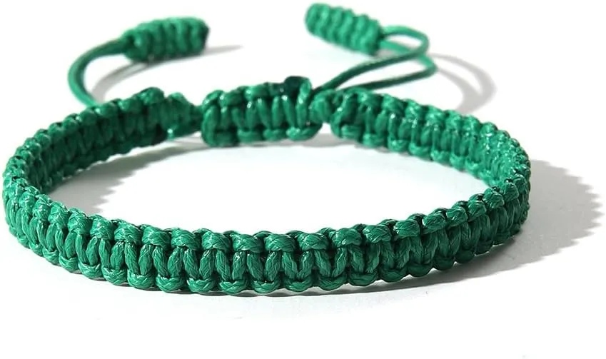 Pingyongchang Boho Surfer Bracelets Handmade Knitted String Rope Braided Adjustable Anklets Summer Friendship Yoga Kabbalah Protection Waterproof Beach Jewelry for Couple Women Men