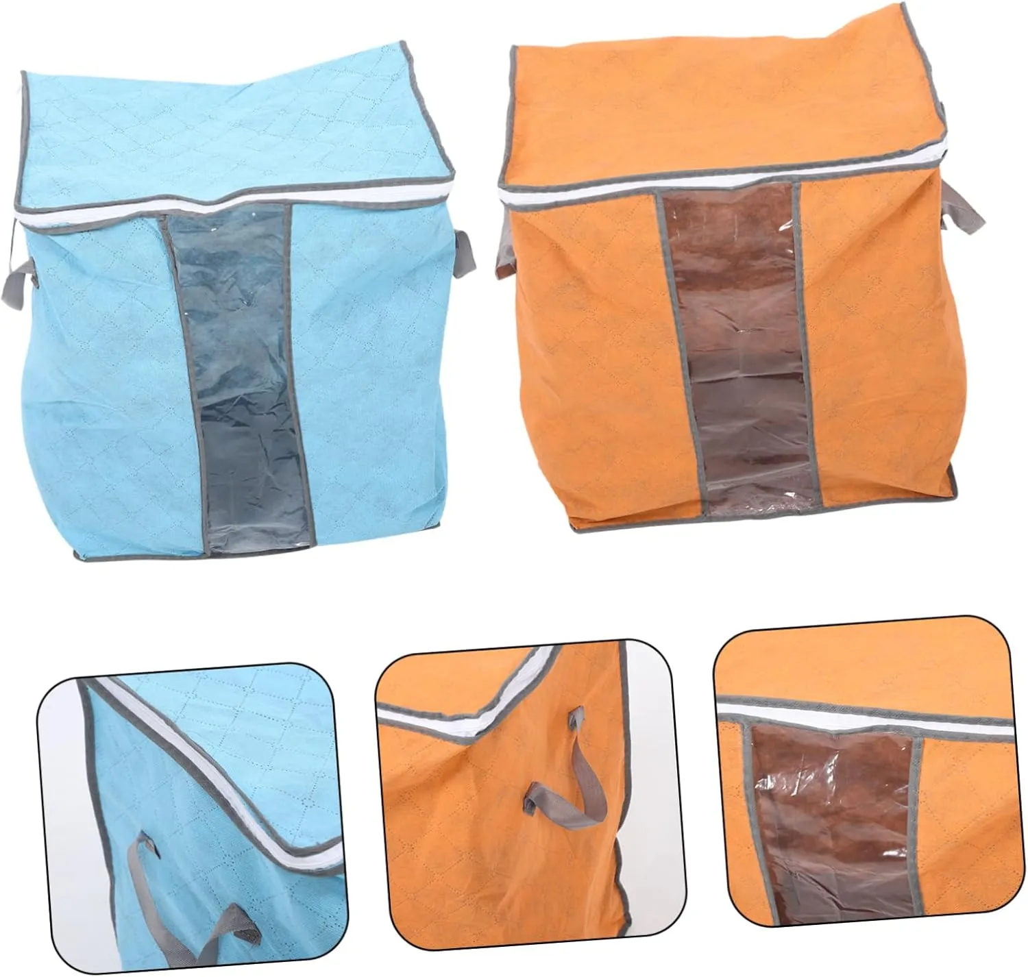 PRETYZOOM Space Saver: 4pcs Storage Pouches for Bedding Quilts Pillows Home Storage